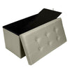 Practical PU Leather Bedroom Foldable Ottoman Storage Foot Stool Seat Box UK