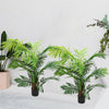 2 x Artificial Palm Tree Green Fake Decorative Plant Indoor Outdoor Garden w/Pot