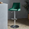 Bar Stool Green Velvet - Gas Lift - Breakfast Bar Stool Kitchen Furniture Home