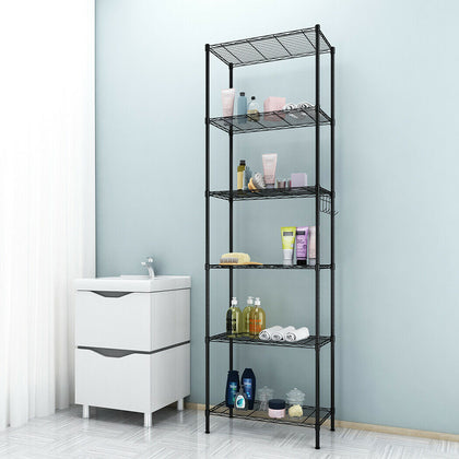 Homdox 6-Tier Storage Shelf Wire Shelving Unit Free Standing Rack Organization