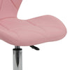 Cushioned Computer Desk Office Chair Chrome Legs Lift Swivel Small Adjustable