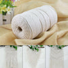 UK 200m 100% Natural Beige Cotton Twisted Cord Craft Macrame Artisan String 3mm