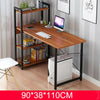 Home Wood Computer Desk PC Laptop Table Office Study Simple Workstation Shelves