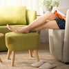 Stylish PU/Upholstered Large Footstool Ottoman Pouffe Stool Wooden Legs 4Colours