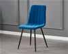 2 4 Velvet Dining Chairs Set Padded Soft Seat With Metal Legs Kitchen Home Chair