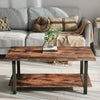 Vintage Industrial Coffee Table 2 Tier Rectangle Living Room Reception Table
