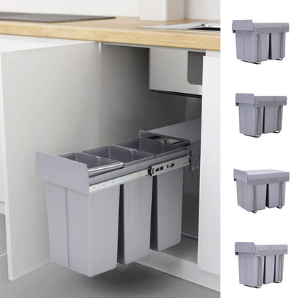 Kitchen Cabinet Cupboard Pull Out Waste Bin 30L 40L Soft Close Recycling Bin