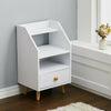 4Tier White Nightstand Bedside Table Side End for Small Space Open Storage Shelf