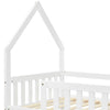 Bunk Beds Kids Treehouse Wooden Single Size Bed Solid Pine Wood Bed Frame White