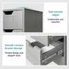 4 Drawer Bathroom Cabinet Chest Wooden Storage Cupboard Unit Grey Freestanding