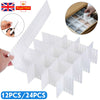 24X Adjustable Clapboard Drawer Divider Partition Storage Organiser Wardrobe UK