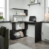 Mondeer L Shaped Computer Desk Corner Desk 360 Degree Rotatable Shelve Black