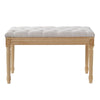 16" Upholstered Bench Ottoman Bench for Entryway Dining Room Bedroom Beige