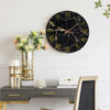Wall Clock Illuminated / Solid Numerals Silent Retro Chic Decor 12-13inch Clocks