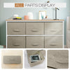 5|6|8 Draws Fabric Chest of Drawer Bedroom Furniture Hallway Storage Metal Frame