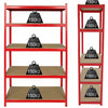 5 Tier Bays Metal Shelving Unit Storage Racking Shelves Garage Warehouse Shed UK