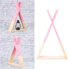 Wooden Triangle Wall Mounted Shelf Display Hanging Rack Storage Kids Room Decor