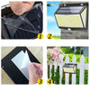 288/468 LED Solar PIR Motion Wall Security Lights Outdoor Garden Bright Upgrade