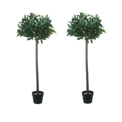 Pair of Large Artificial Simulation Tree Indoor Home Plant 120cm 4ft Tall in Pot