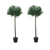 Pair of Large Artificial Simulation Tree Indoor Home Plant 120cm 4ft Tall in Pot