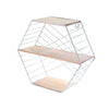 Wall shelf hexagon metal wood wall shelf home decoration dormitory storage shelf