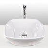 Bathroom Basin Sink Wash Bowl Vessel Countertop Faucet Taps Set Glass& Ceramic