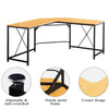 Black Computer Desk L Shape Home Office Desks Large PC Workstation Corner Table