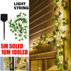 20-100LED Solar Powered Ivy Fairy String Lights Garden Outdoor Wall Fence Light