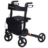 Folding Rollator Walker Aluminium Walking Mobility Aid Lightweight With 4 Wheels