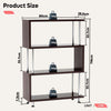 Modern 4 Tier S Shaped Bookshelf Book case with open storage 80x116 cm
