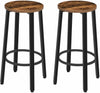 HOOBRO Bar Stools Set of 2 Counter Height Bar Chairs Kitchen Stools 62.5cm High