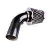 Universal Car Cold Air Intake Filter Induction Kit Pipe Hose System Carbon Black
