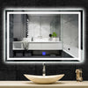Bathroom Mirror Light up Large Wall led Mirror illuminated Heated With Bluetooth