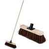 Sweeping Brush Broom Wooden Handle Soft Stiff Head PVC Sweeper Garden Outdoor