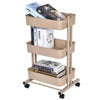 3 Tier Slim Kitchen Storage Trolley Cart Rack Shelf Fruit Basket Rolling Wheel