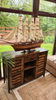 Large Industrial Cabinet Rustic Metal Sideboard Hall Console Table Vintage Shelf