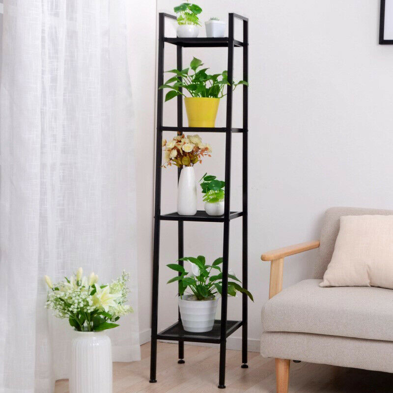 4 Tier Storage Shelves Ladder Bookshelf Flower Plant Rack Stand Industrial Shelf