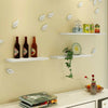 Pack of 3 Floating Wooden Wall Shelves Shelf Wall Storage 80cm - White New Uk