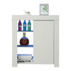 Modern High Gloss 3 Shelves Floor Cabinet Sideboard Storage Cupboard LED Lights