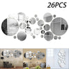 48PCS Acrylic 3D Mirror Effect Tile Wall Stickers Room Decor Art Bathroom DIY