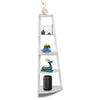White 5 Tier Corner Bookshelf Display Shelving Storage Home Office Plant Stand