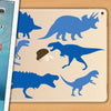 Blue Dinosaurs Pattern Self Adhesive Wall Stickers Kids Nursery Room Decorations