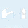 Compact 400mm Basin Vanity Unit Grey Wall Hung Bathroom Sink & Tap Set |Nanuya