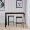 Kitchen Dining Set Steel 2/4Chairs+Tables Wood Seat Retro France Bistro Bar Cafe