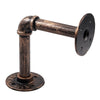 4Pcs Pipe Shelf Brackets Industrial Iron Rustic Wall Floating Shelves Supports
