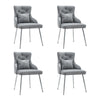 Buttoned High Back Dining Chairs with Cushion Lounge Leisure Kitchen Living Room