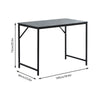Black Computer Desk Study PC Table Writing Gaming Table Workstation Office Home