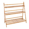 Bamboo Wooden Shelf Plant Stand Folding Multi Tier Ladder Storage Indoor Outdoor