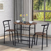 3Pcs Dining Table &Chairs Set for Kitchen Dining Room Breakfast Furniture Set HT