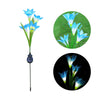 2Pcs 4 LED Solar Power Lily Flower Stake Lights Outdoor Garden Decor Patio Lamp